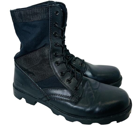 Military Issue Other - Military Tactical All Black Combat Boots Mens Size 9R Outdoor Training Shoes